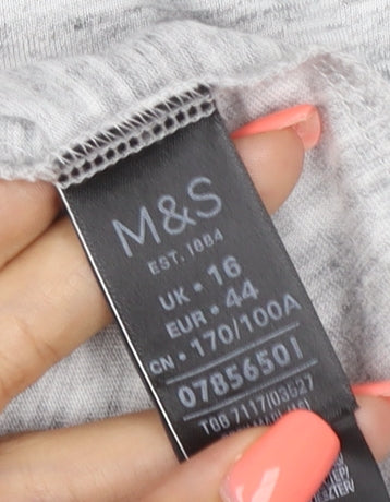 Marks and Spencer Women’s Grey Basic Jersey T-Shirt Size 16