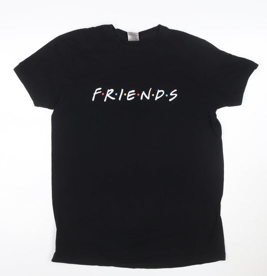 B&C Collection Men's Black Friends Graphic T-Shirt Size S