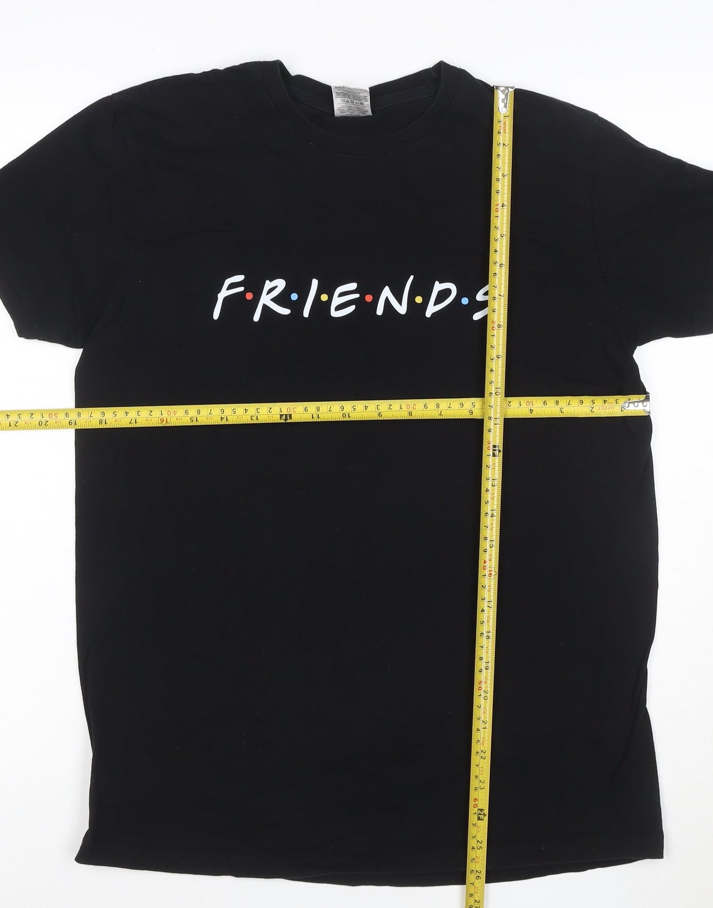 B&C Collection Men's Black Friends Graphic T-Shirt Size S