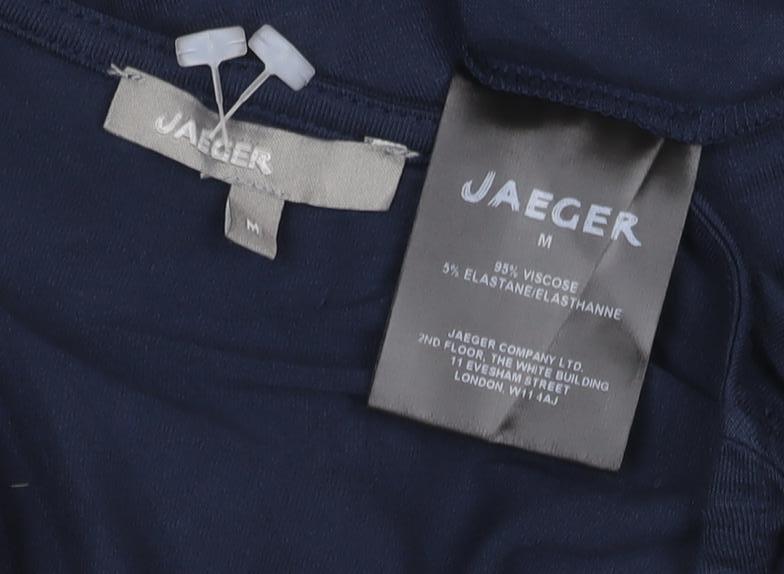 Jaeger Women Blue Sleeveless Basic Jersey Blouse M