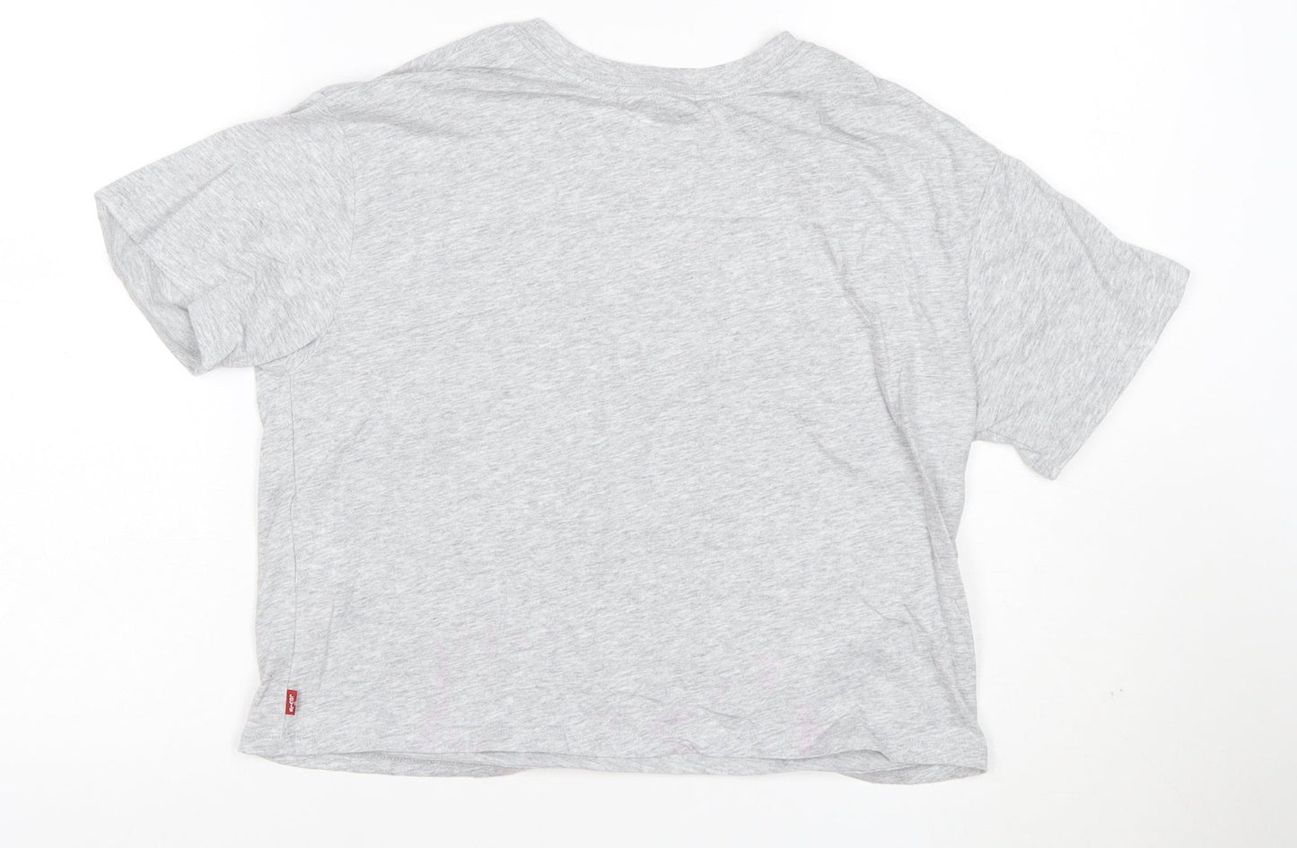 Levi's Girls Grey Logo T-Shirt 14 Years Crew Neck Short Sleeve
