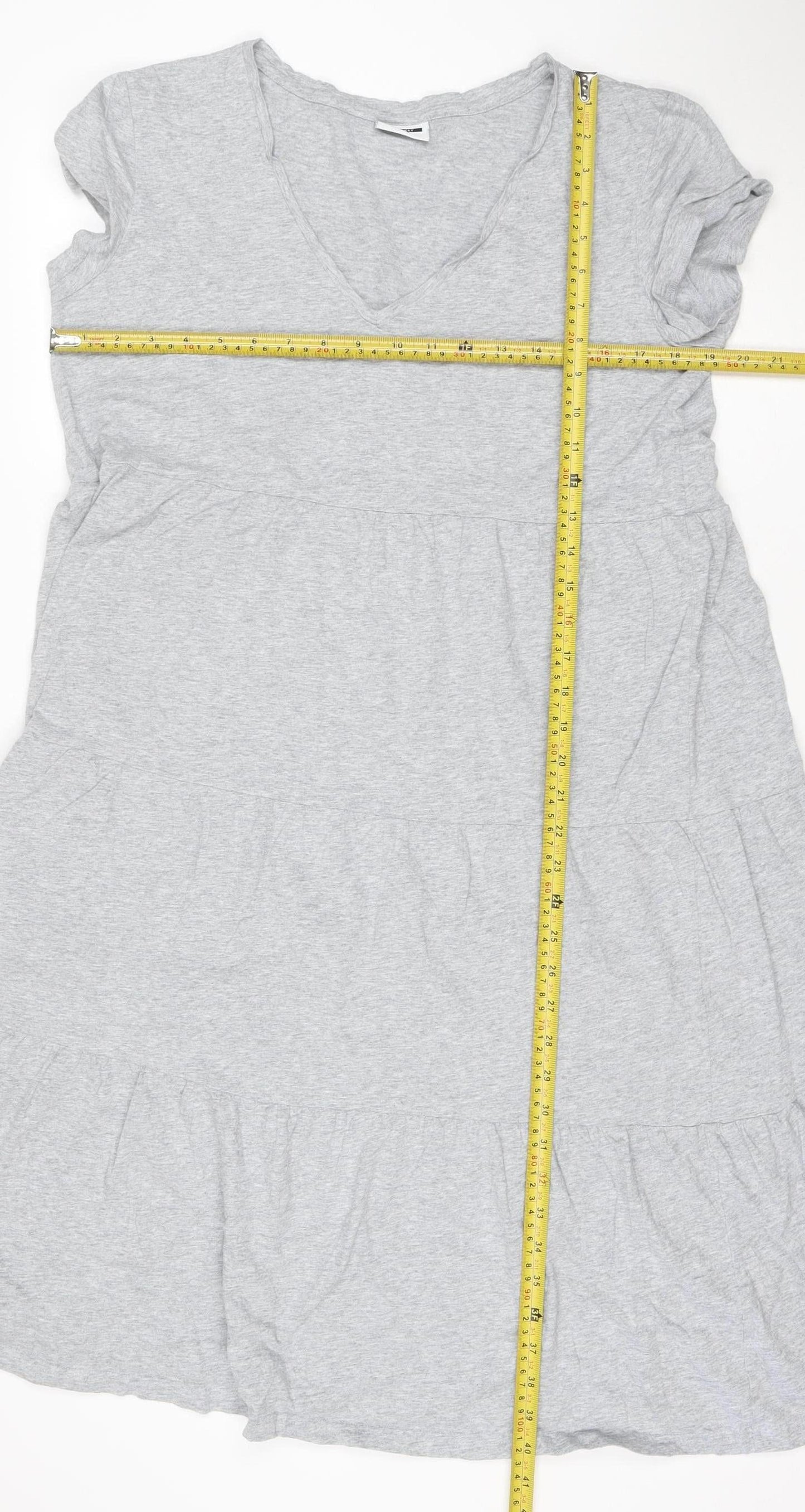 Noisy May Women Grey XS T-Shirt Dress Casual Jersey Cotton