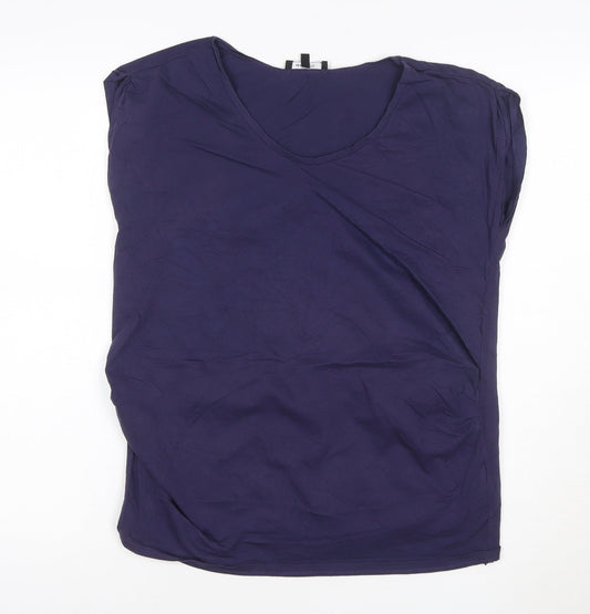 New Look Maternity Purple Cotton Basic T-Shirt Size 12