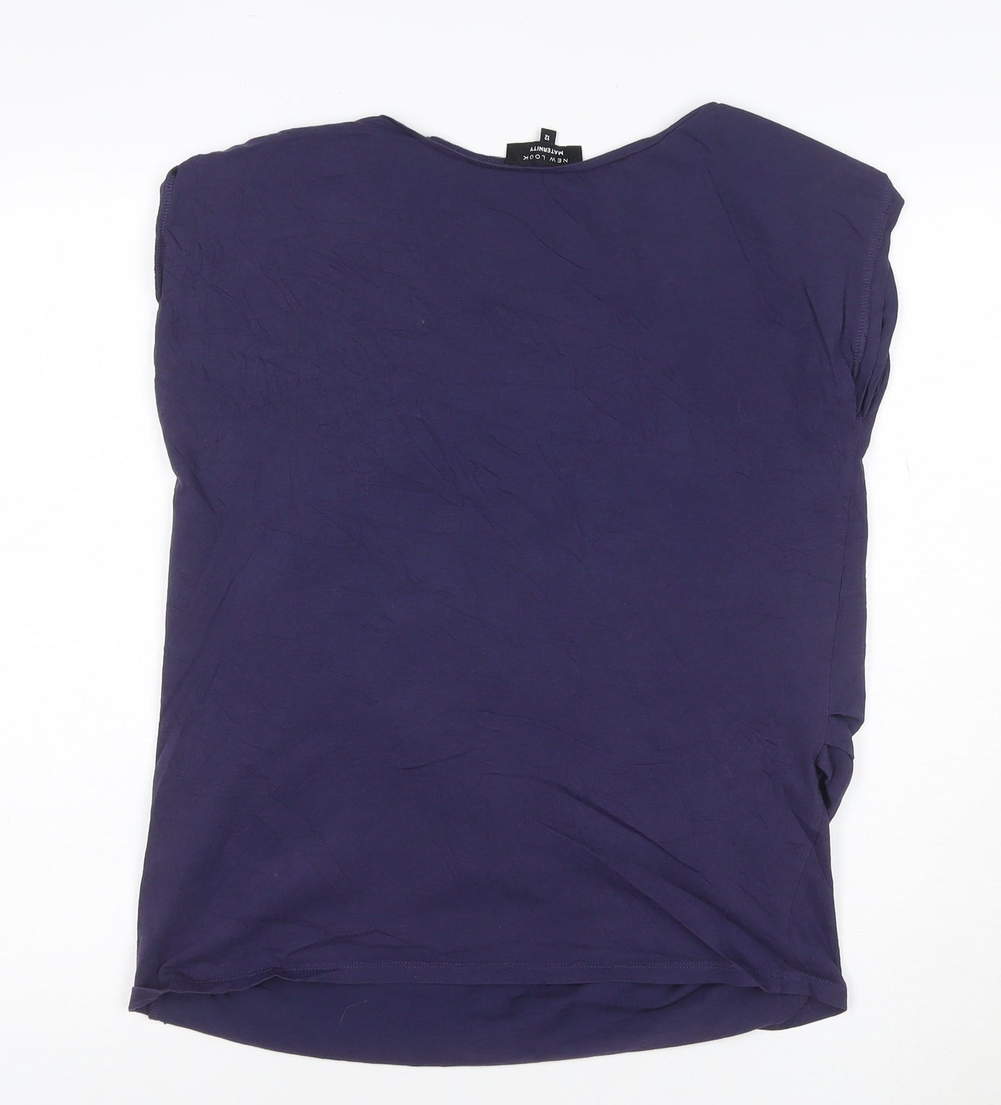 New Look Maternity Purple Cotton Basic T-Shirt Size 12