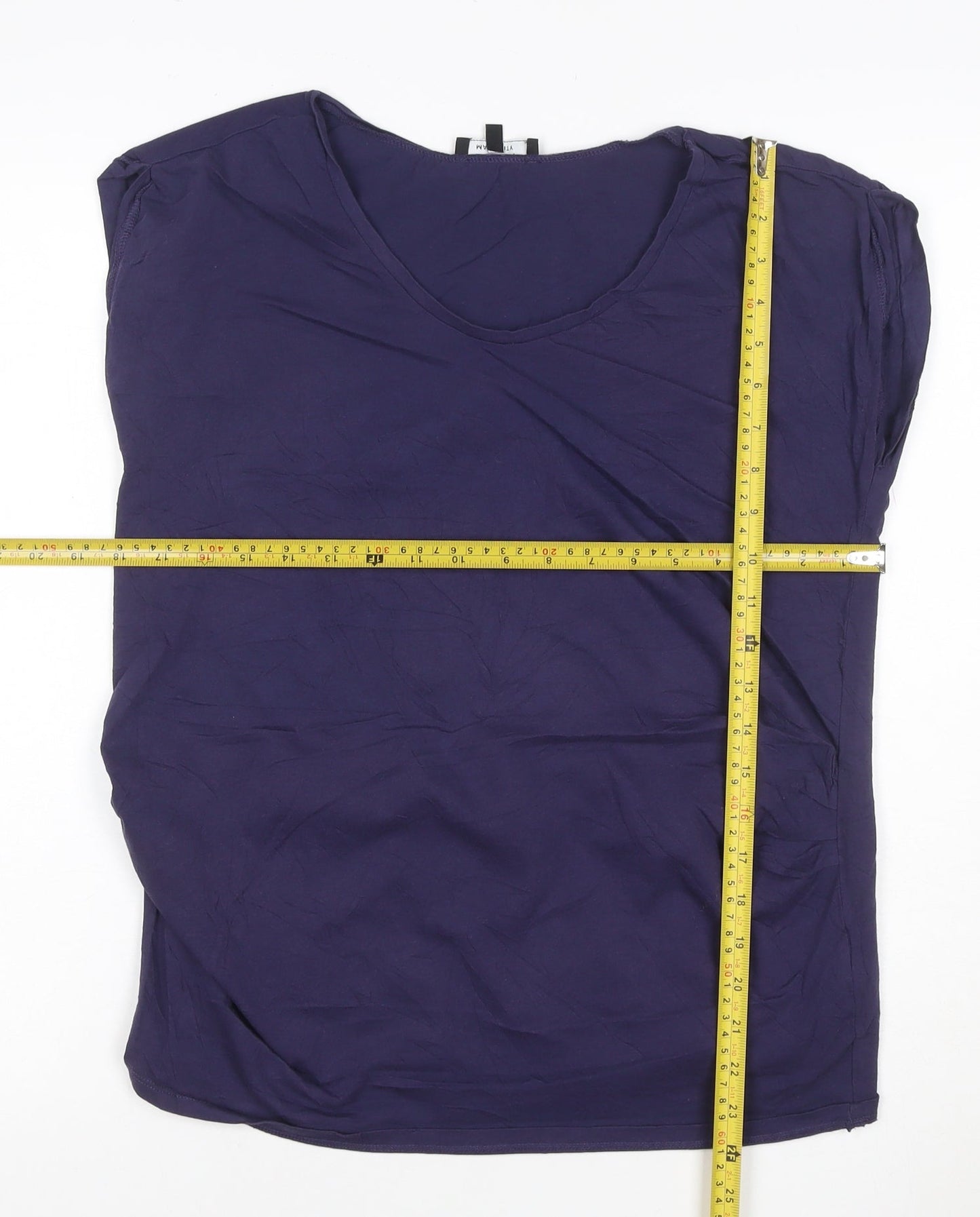 New Look Maternity Purple Cotton Basic T-Shirt Size 12