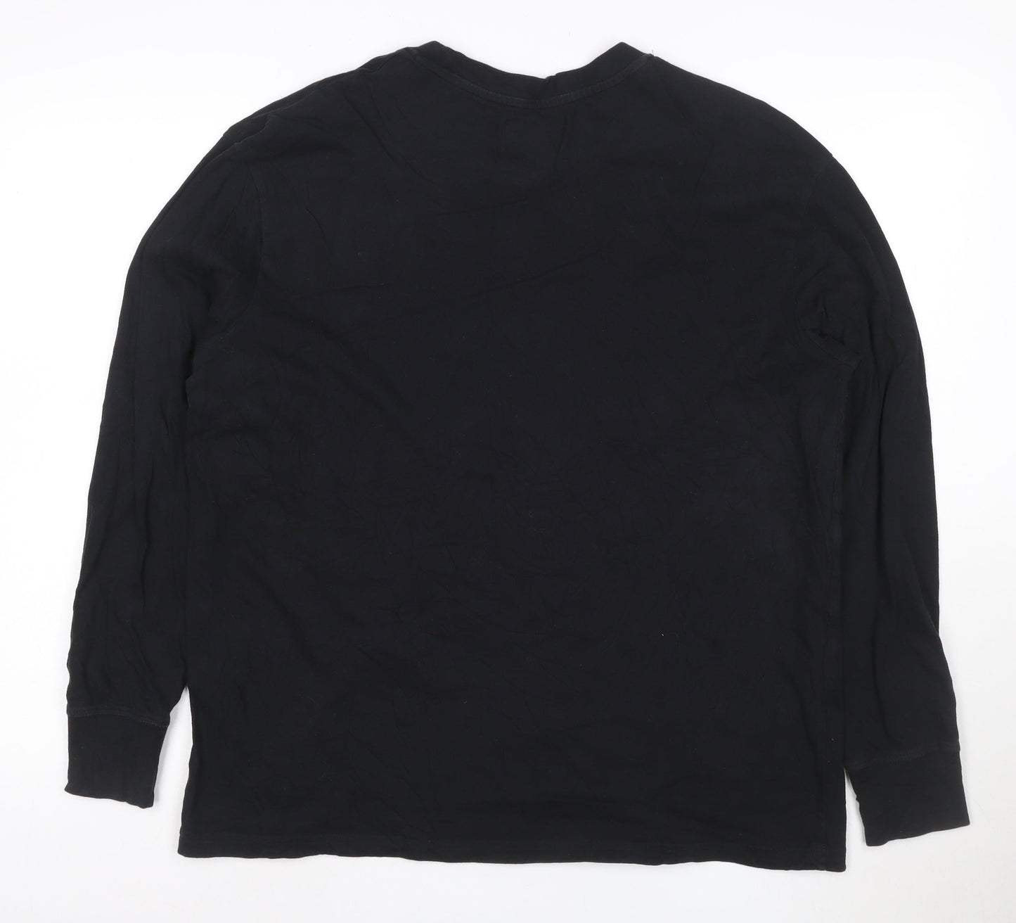 Cotton On Men’s Black Long Sleeve Graphic T-Shirt L Regular Fit