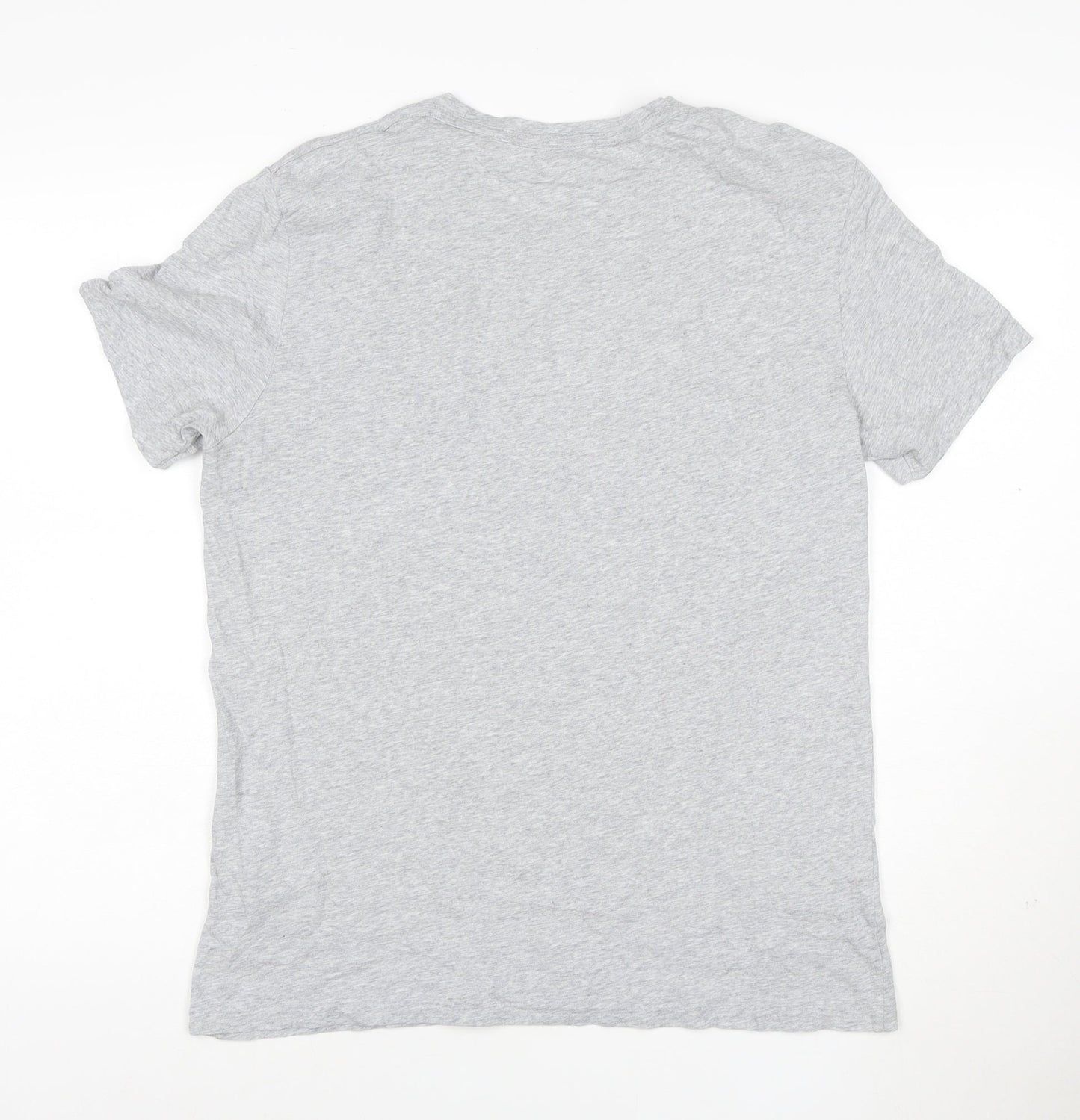 AllSaints Men's Grey Cotton Crew Neck T-Shirt Size L