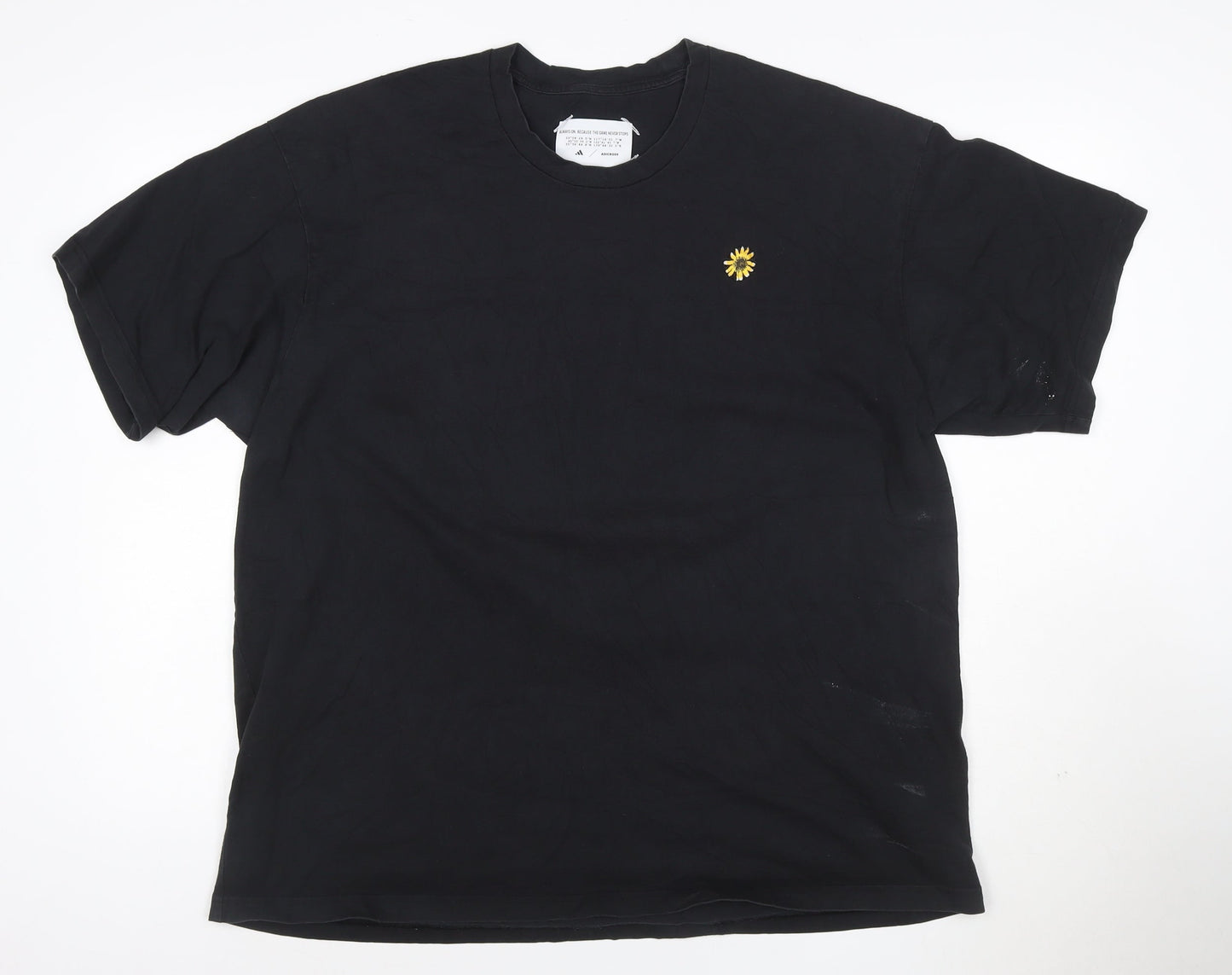 Adidas Mens Black XL Graphic Print Cotton T-Shirt
