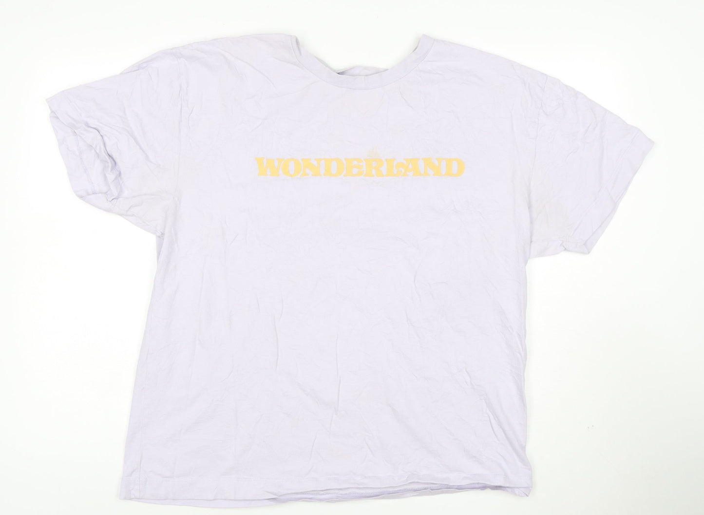 Disney Women’s White Wonderland T-Shirt Size L Short Sleeve Cotton