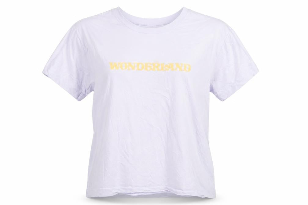 Disney Women’s White Wonderland T-Shirt Size L Short Sleeve Cotton