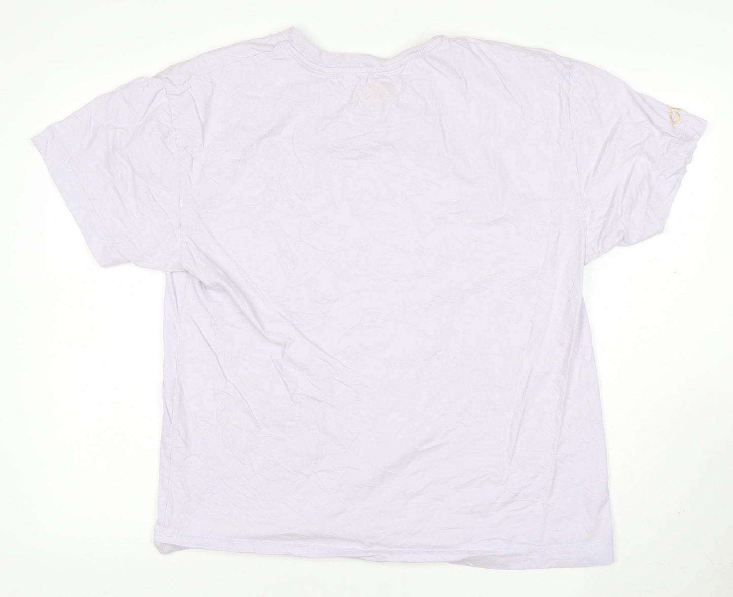 Disney Women’s White Wonderland T-Shirt Size L Short Sleeve Cotton