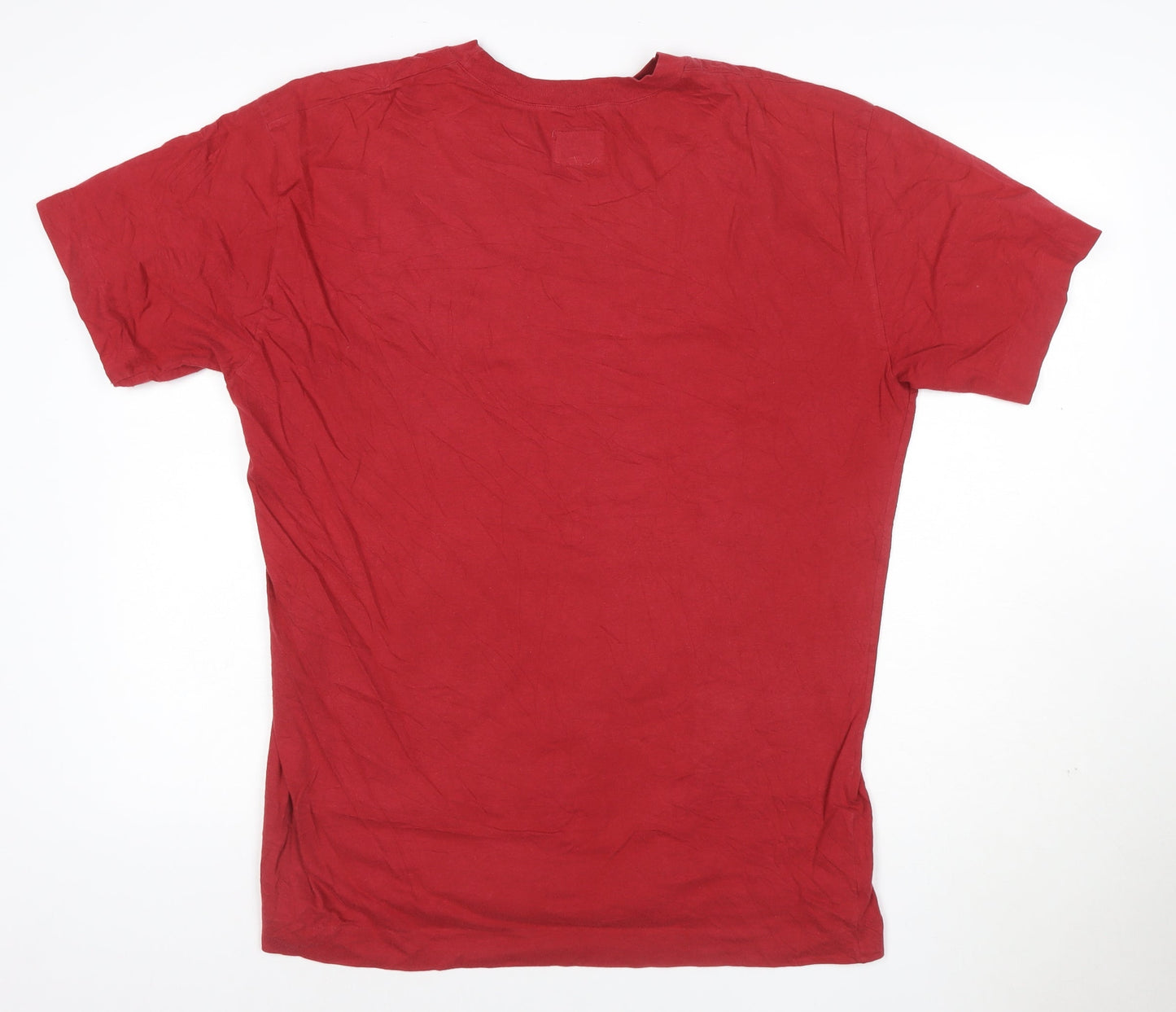 United Colors of Benetton Mens Red XL Cotton Crew Neck T-Shirt