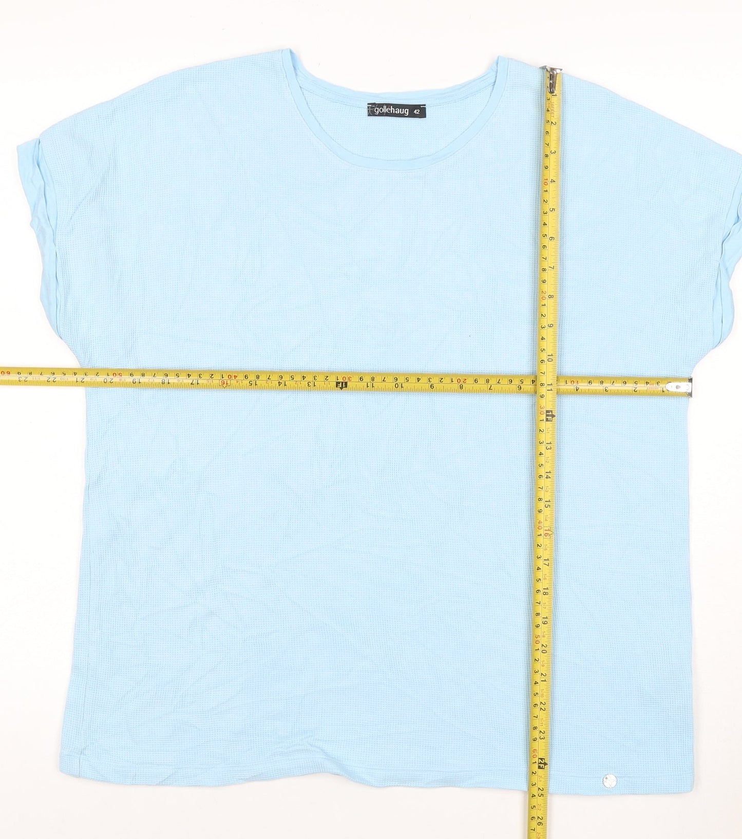 Gollehaug Women’s Blue Cotton Elastane Short Sleeve T-Shirt Size 14