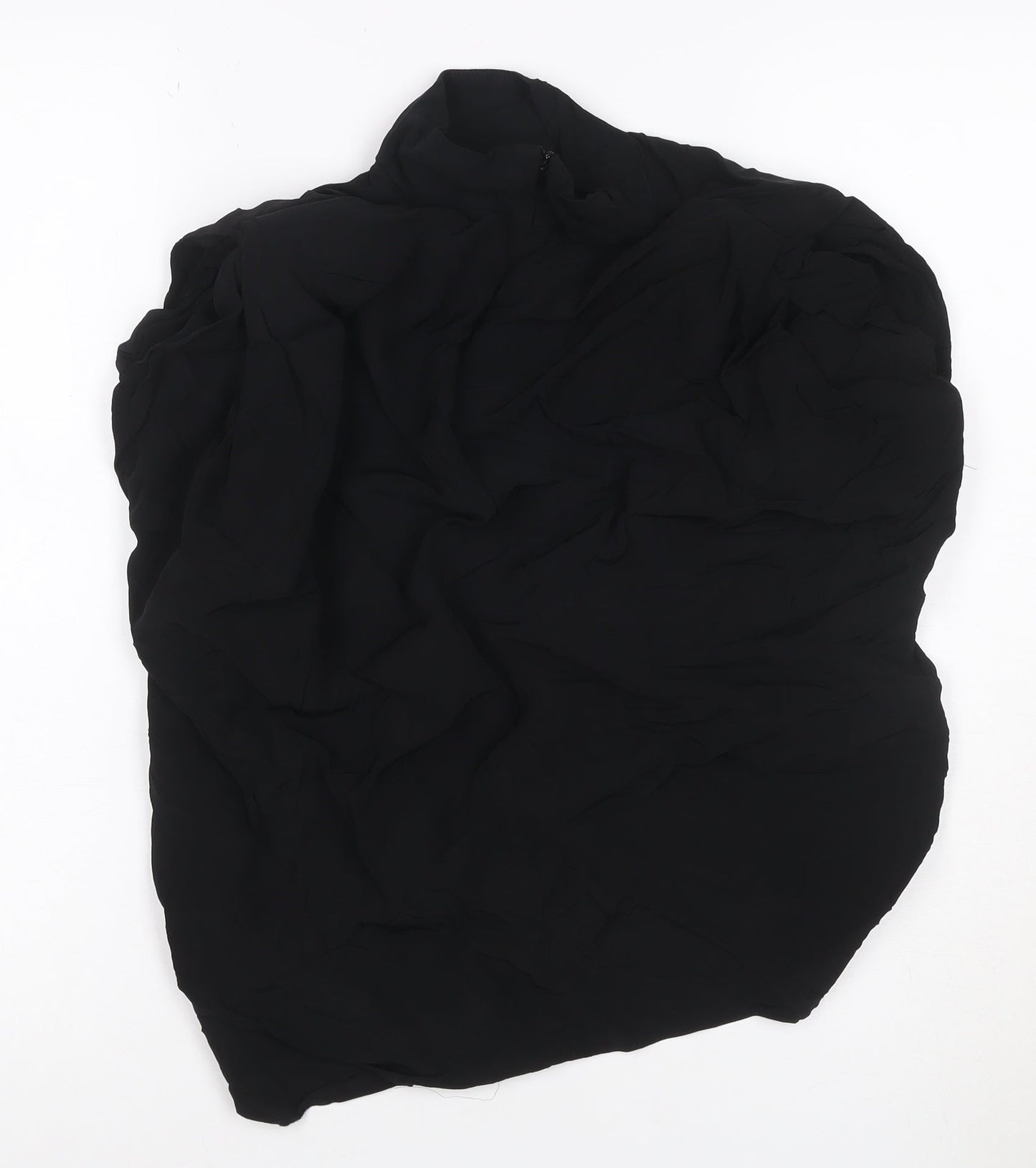 Zara Women’s Black Chiffon High Neck Long Sleeve Blouse XS