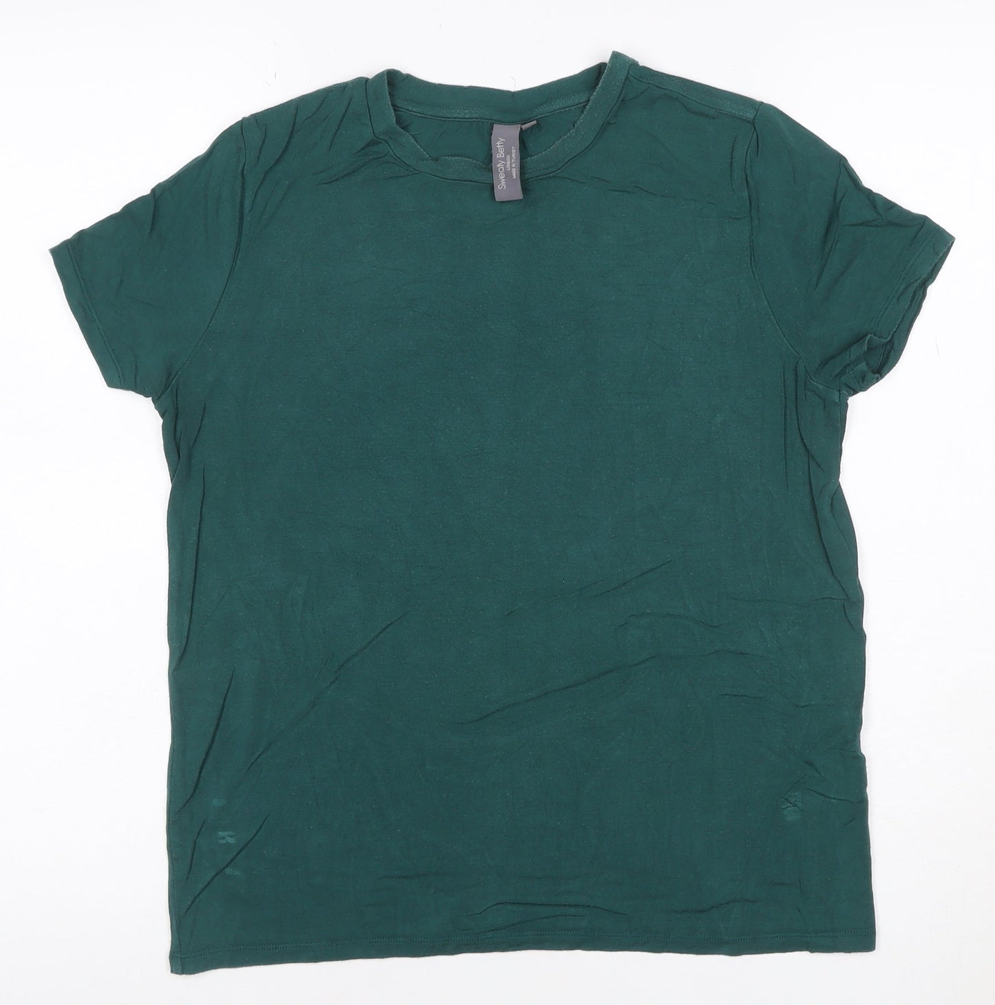 Sweaty Betty Womens Green Short Sleeve Basic T-Shirt Size S
