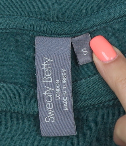 Sweaty Betty Womens Green Short Sleeve Basic T-Shirt Size S