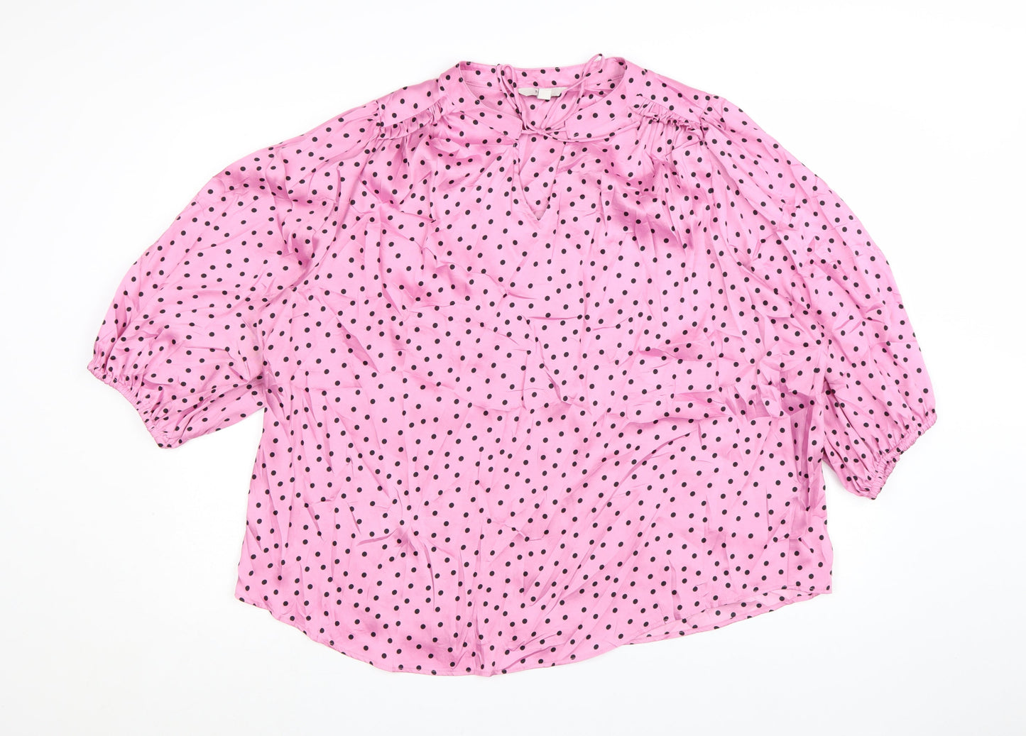 Marks and Spencer Women's Pink Polka Dot Tunic Blouse UK 24