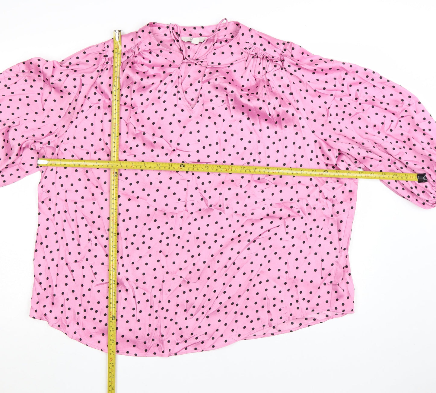 Marks and Spencer Women's Pink Polka Dot Tunic Blouse UK 24