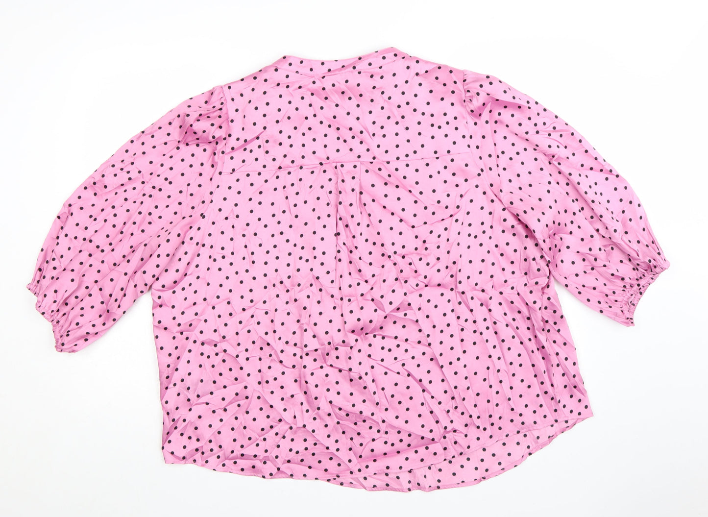 Marks and Spencer Women's Pink Polka Dot Tunic Blouse UK 24