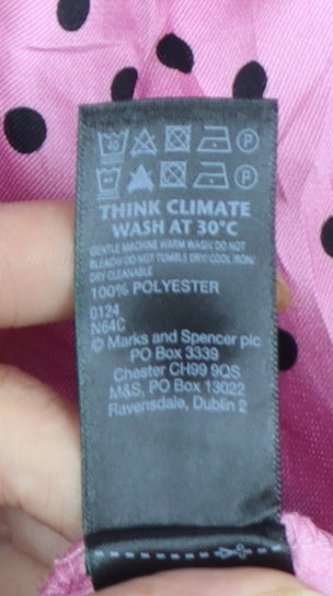 Marks and Spencer Women's Pink Polka Dot Tunic Blouse UK 24