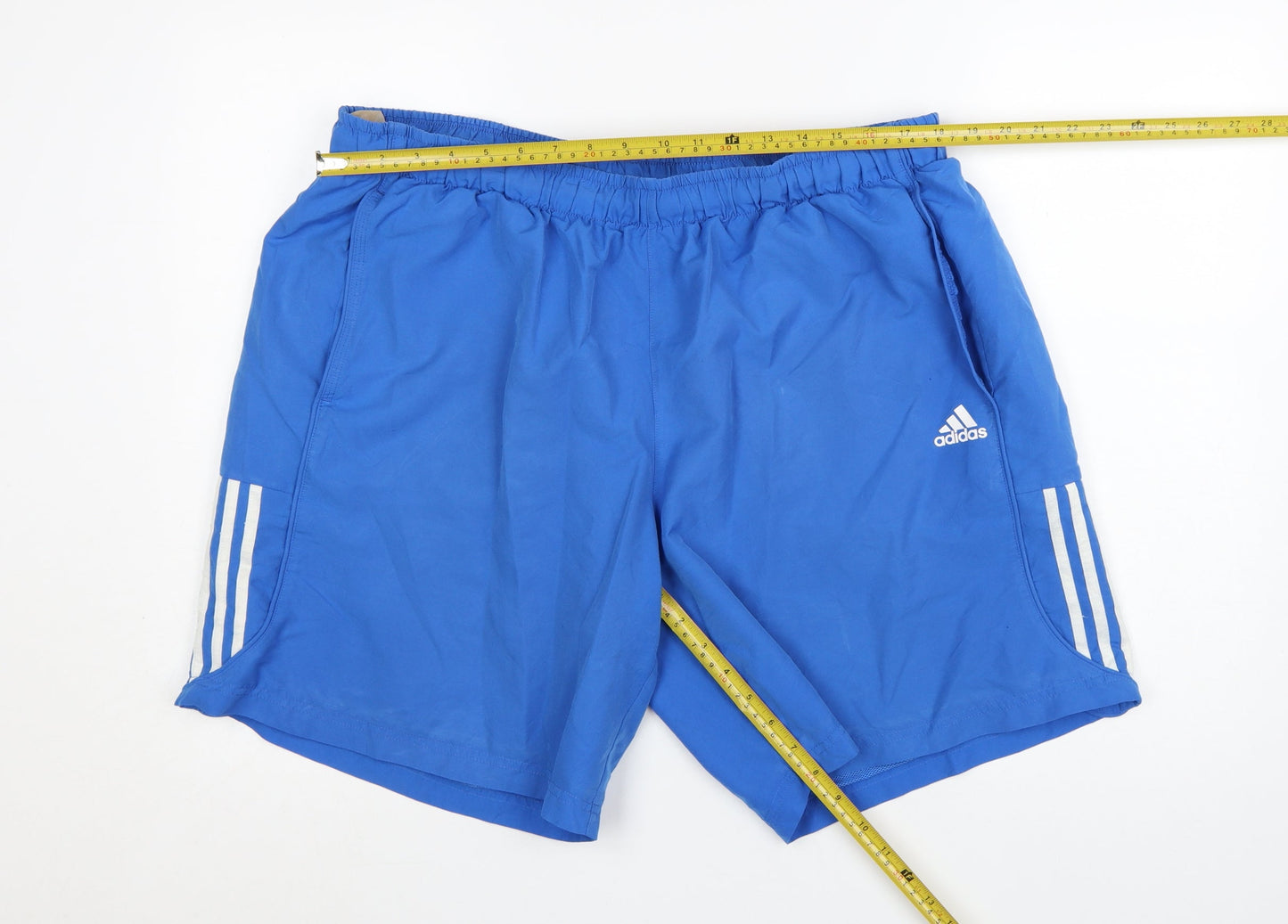 Adidas Mens Blue 2XL Athletic Climalite Sport Essentials Shorts
