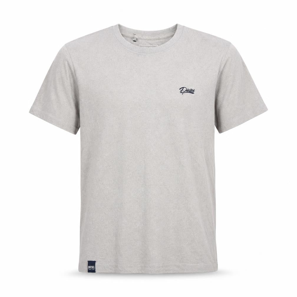 Diesel Men's Grey Crew Neck Short Sleeve Cotton T-Shirt M