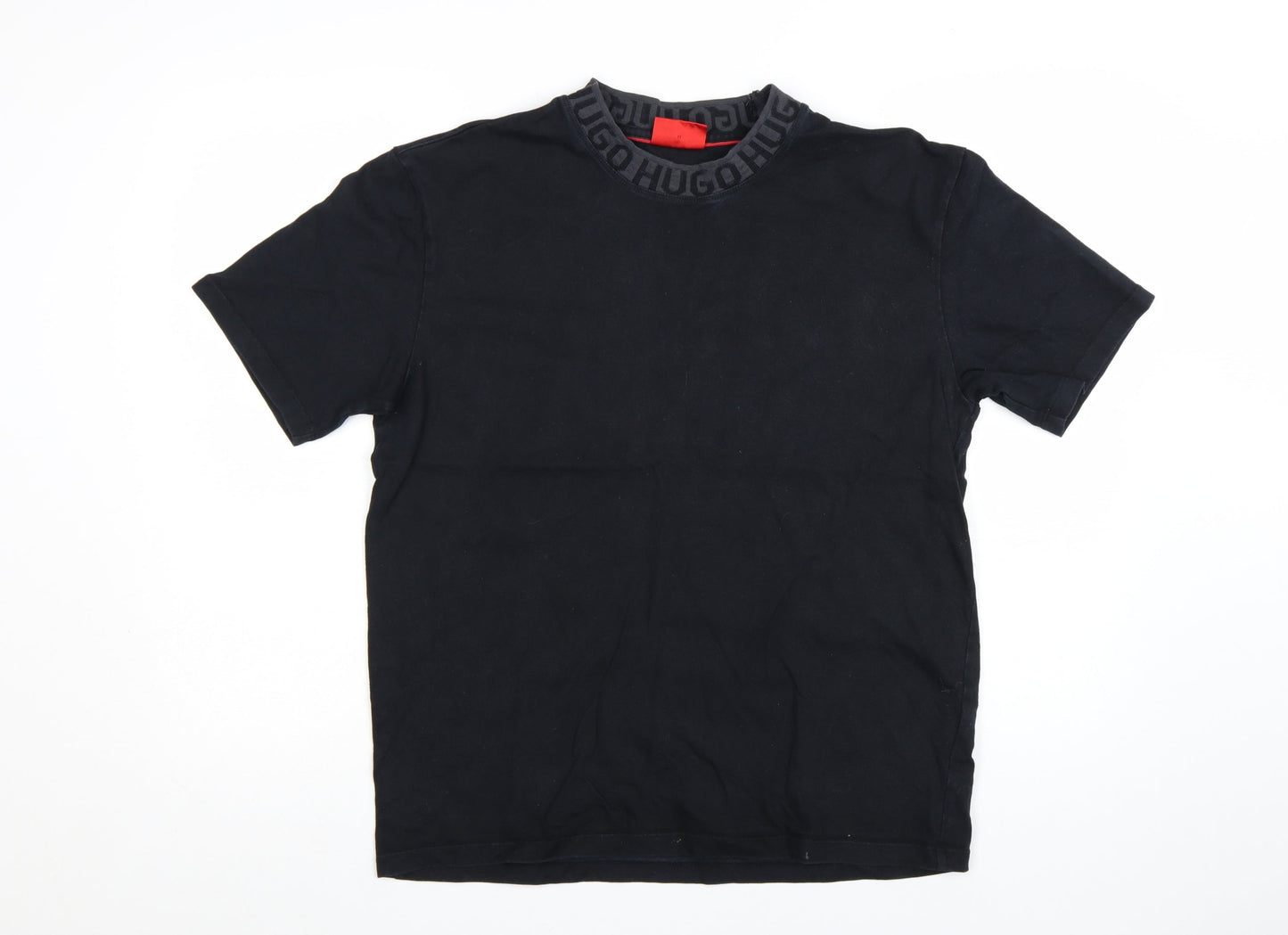 HUGO Men's Black Short Sleeve Crew Neck Logo T-Shirt Size M