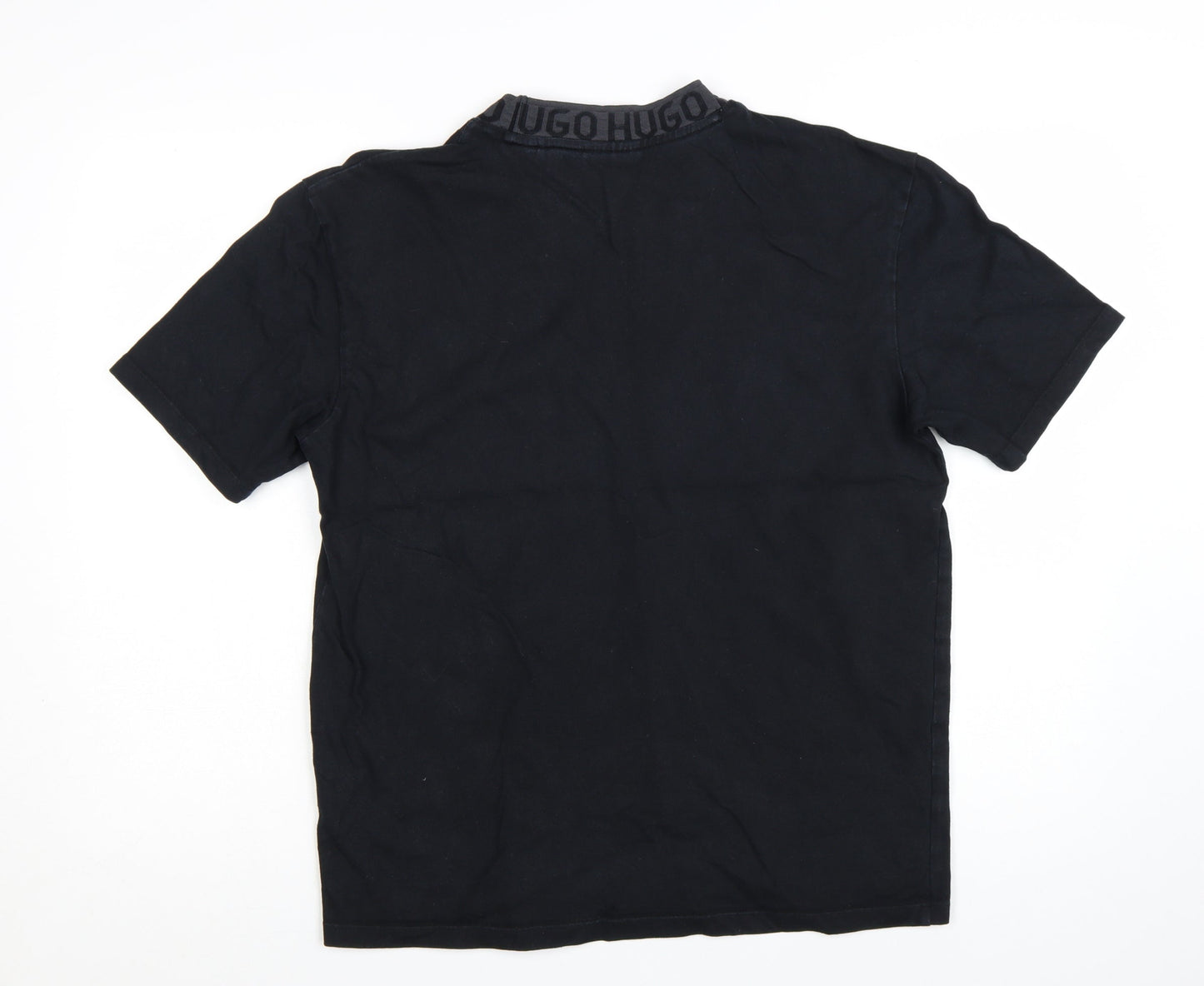 HUGO Men's Black Short Sleeve Crew Neck Logo T-Shirt Size M