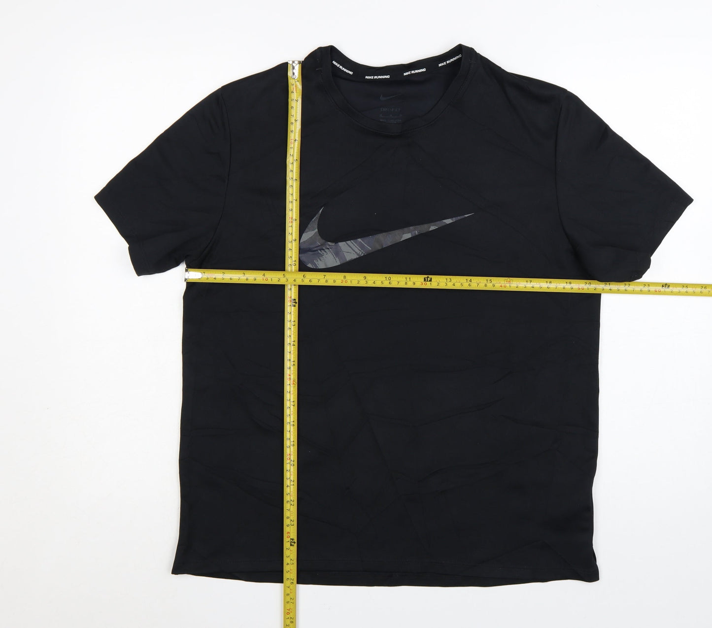 Nike Men's Black Dri-FIT Running T-Shirt Size M Lightweight Gym Top