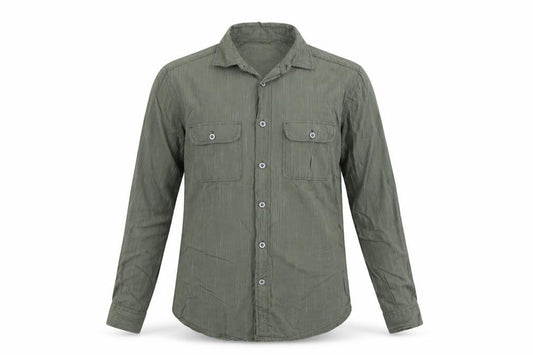 Marks & Spencer Autograph Men's Green Slim Fit Cotton Button-Up Shirt M