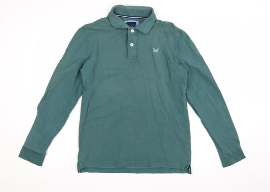 Crew Clothing Company Men’s Green Long Sleeve Polo Shirt Size S