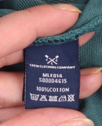 Crew Clothing Company Men’s Green Long Sleeve Polo Shirt Size S