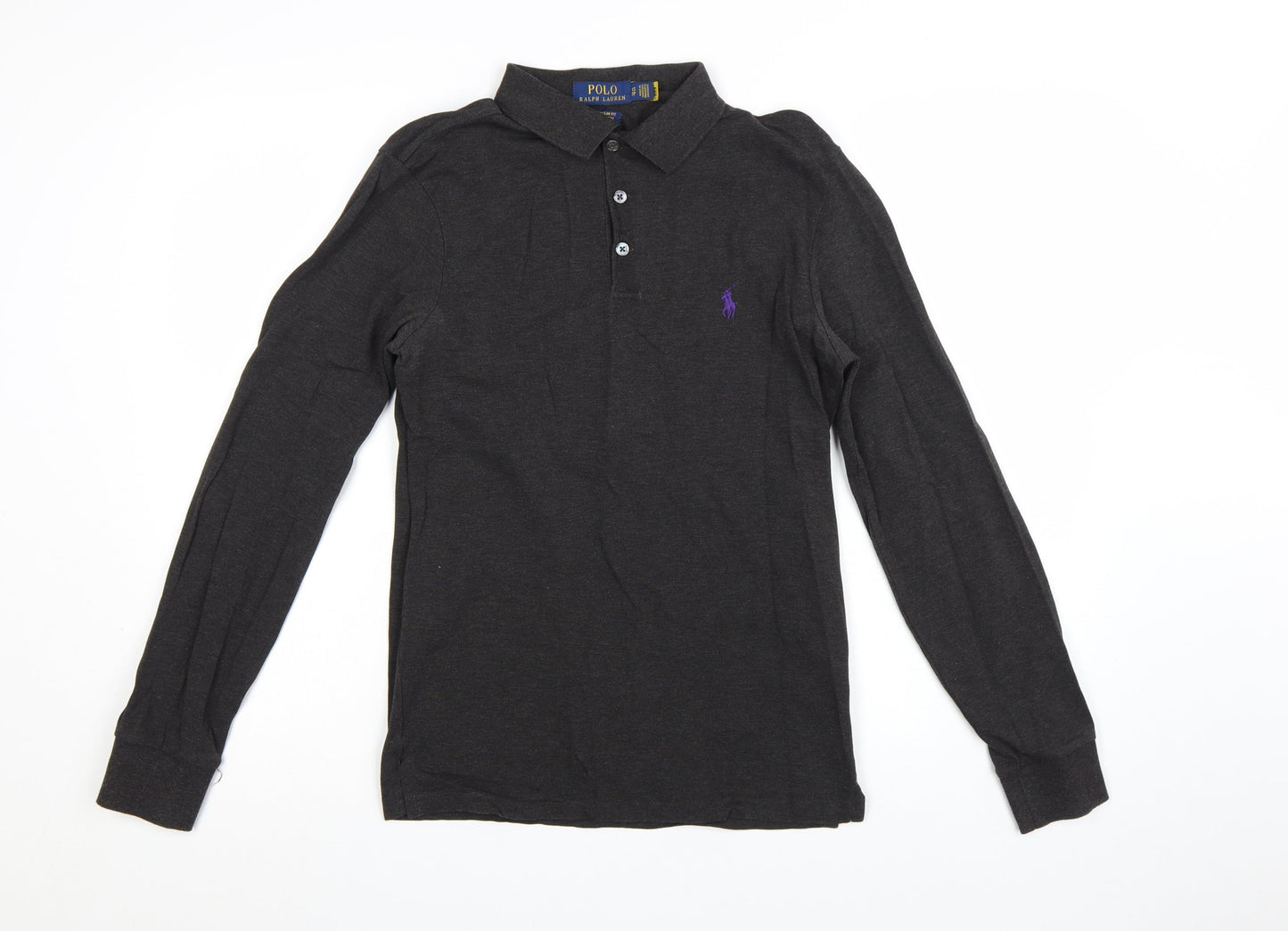 Ralph Lauren Men's Black Long Sleeve Slim Fit Polo Shirt XS