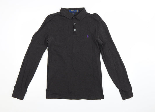 Ralph Lauren Men's Black Long Sleeve Slim Fit Polo Shirt XS