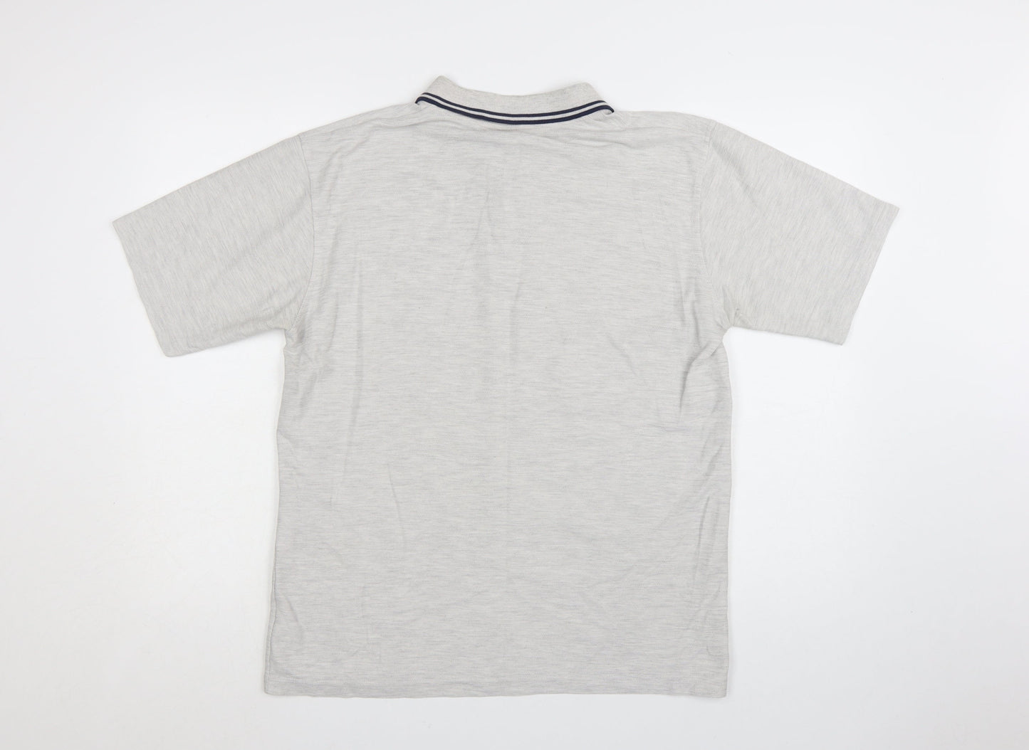 Umbro Men’s Grey Cotton Polo Shirt Size M Short Sleeve Casual