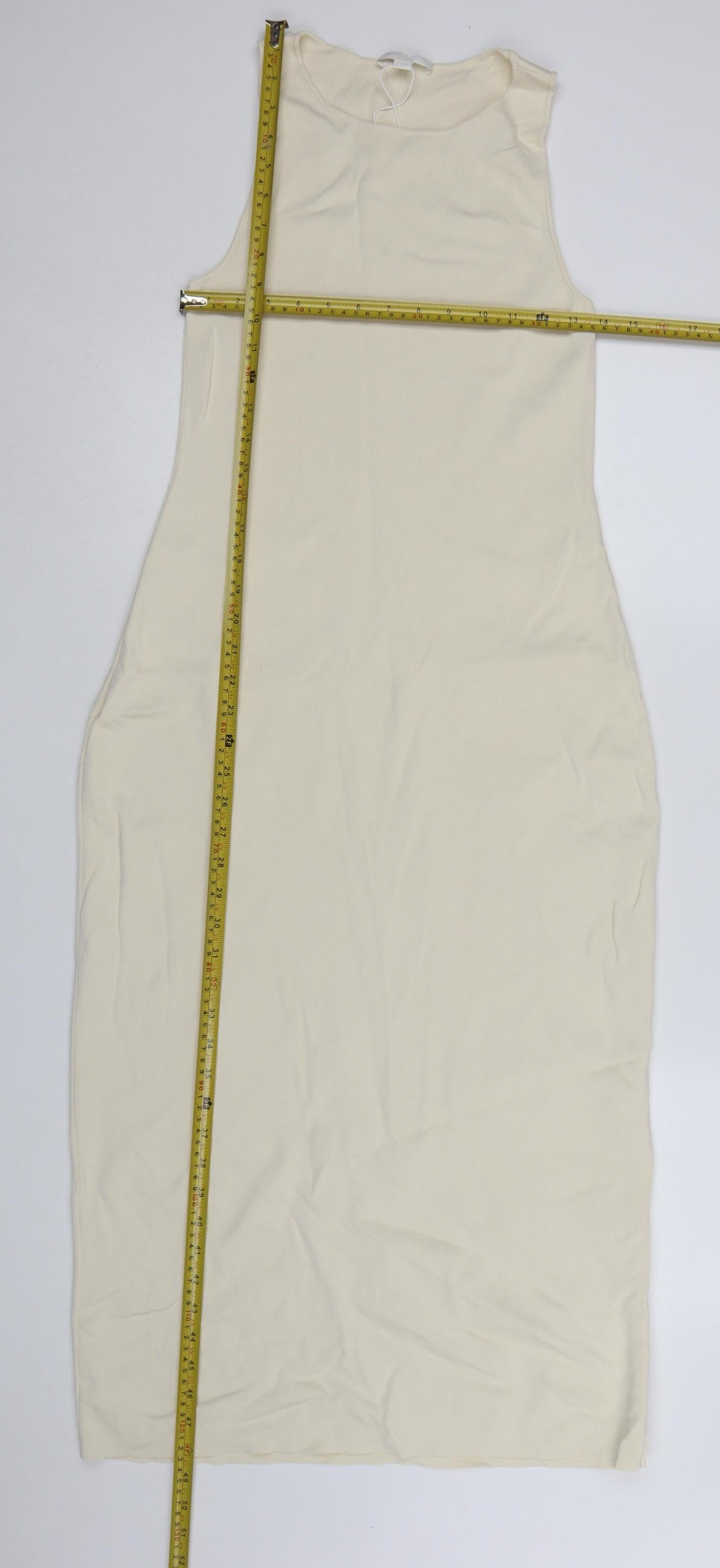 COS Women Ivory Sleeveless Bodycon Midi Dress Size M