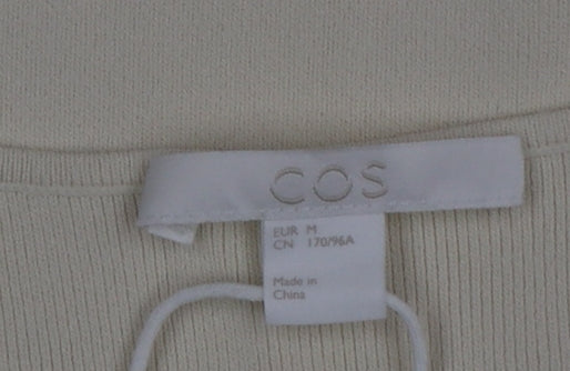 COS Women Ivory Sleeveless Bodycon Midi Dress Size M