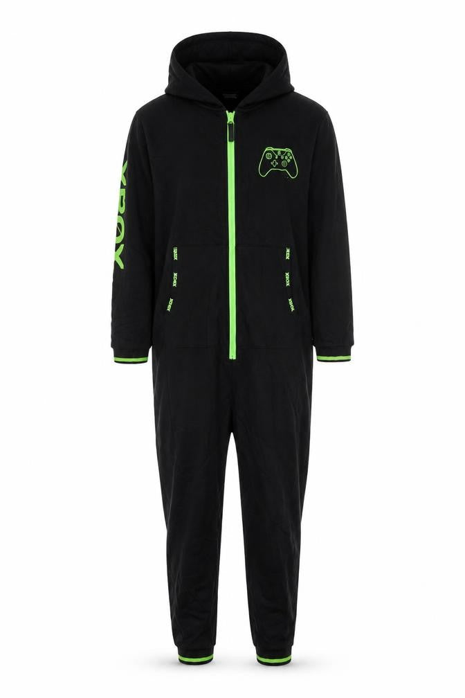 Next Boys Black Xbox Hooded One Piece Pyjamas - 10 Years