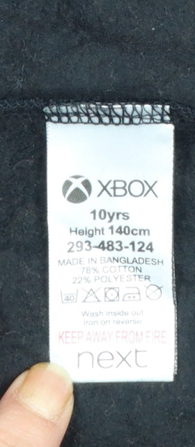 Next Boys Black Xbox Hooded One Piece Pyjamas - 10 Years