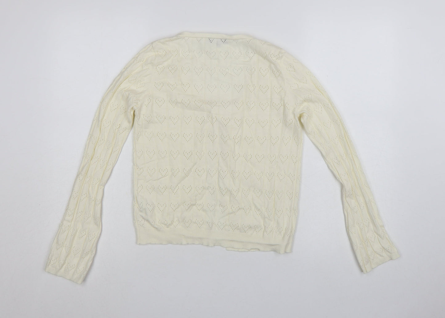 Nobody’s Child Women’s Ivory Knit Tie Cardigan Size 10