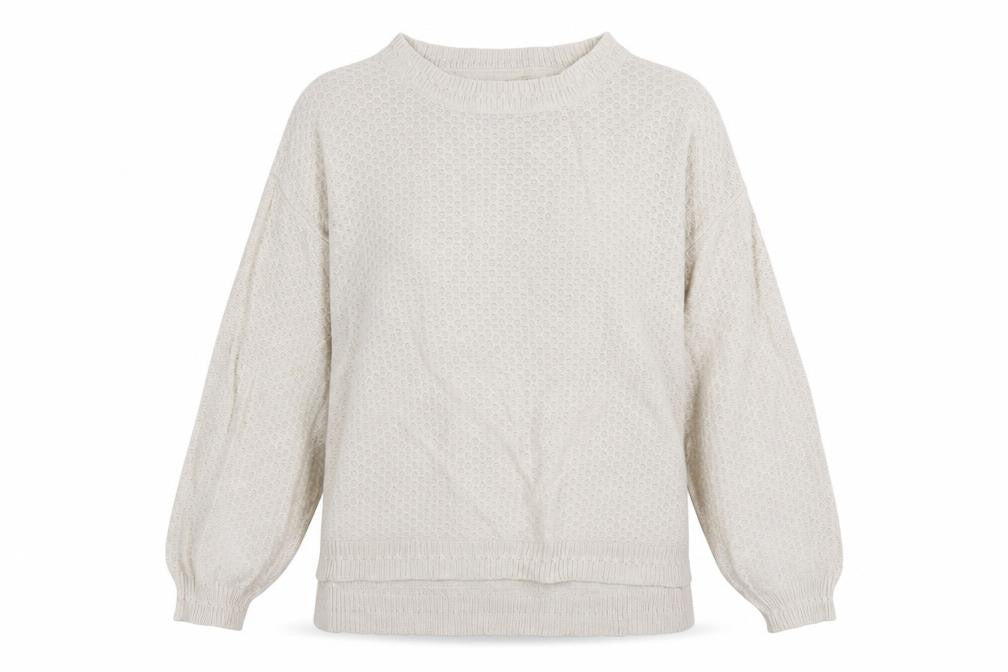 FatFace Women’s Ivory Knit Crew Neck Pullover Jumper Size 14