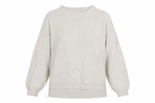 FatFace Women’s Ivory Knit Crew Neck Pullover Jumper Size 14