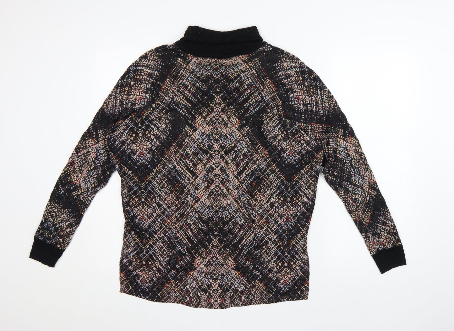 Karen Millen Womens Black Wool Roll Neck Long Sleeve Jumper L