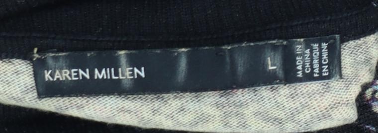 Karen Millen Womens Black Wool Roll Neck Long Sleeve Jumper L