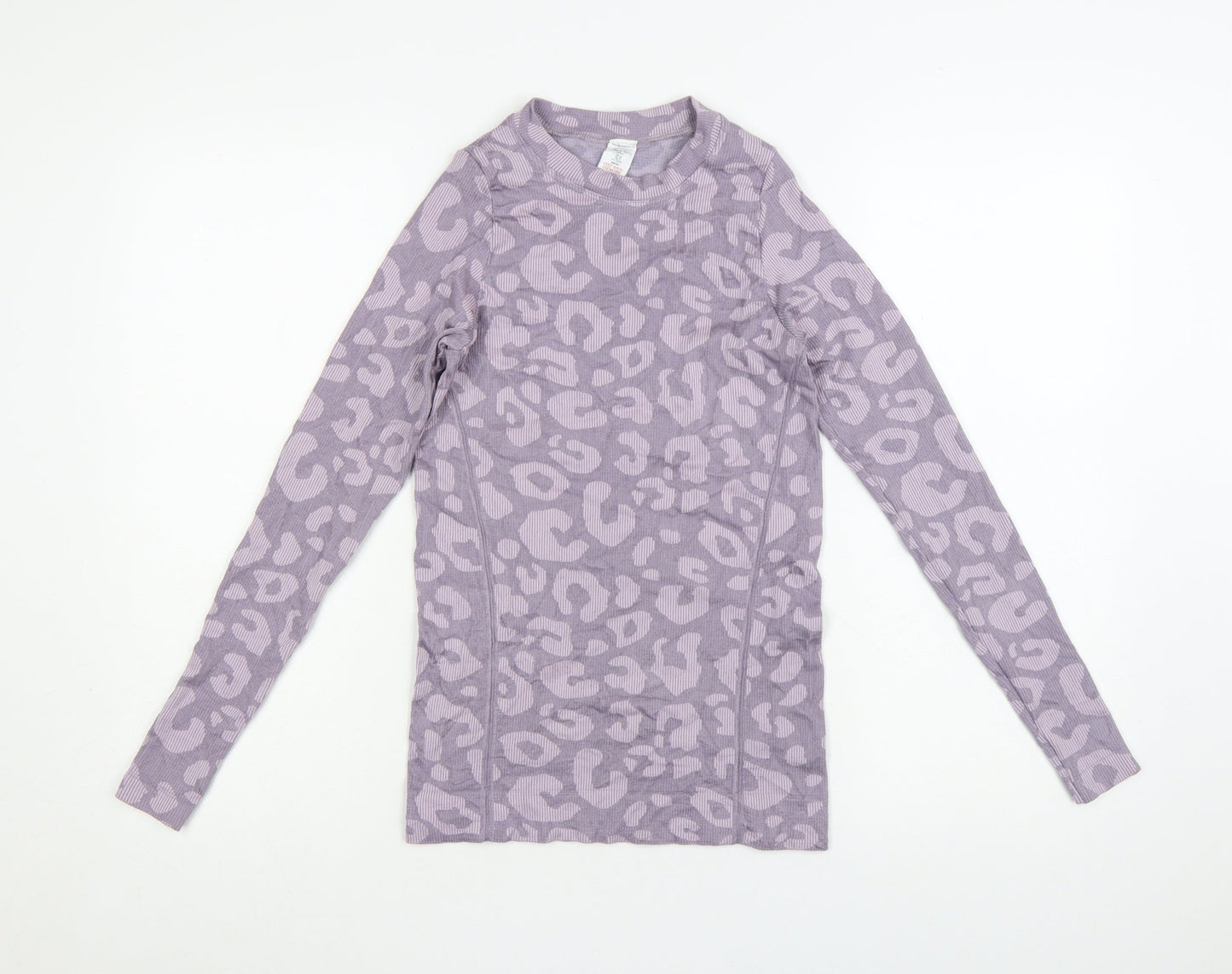 Sweaty Betty Womens Purple Animal Print Long Sleeve XS Active Top