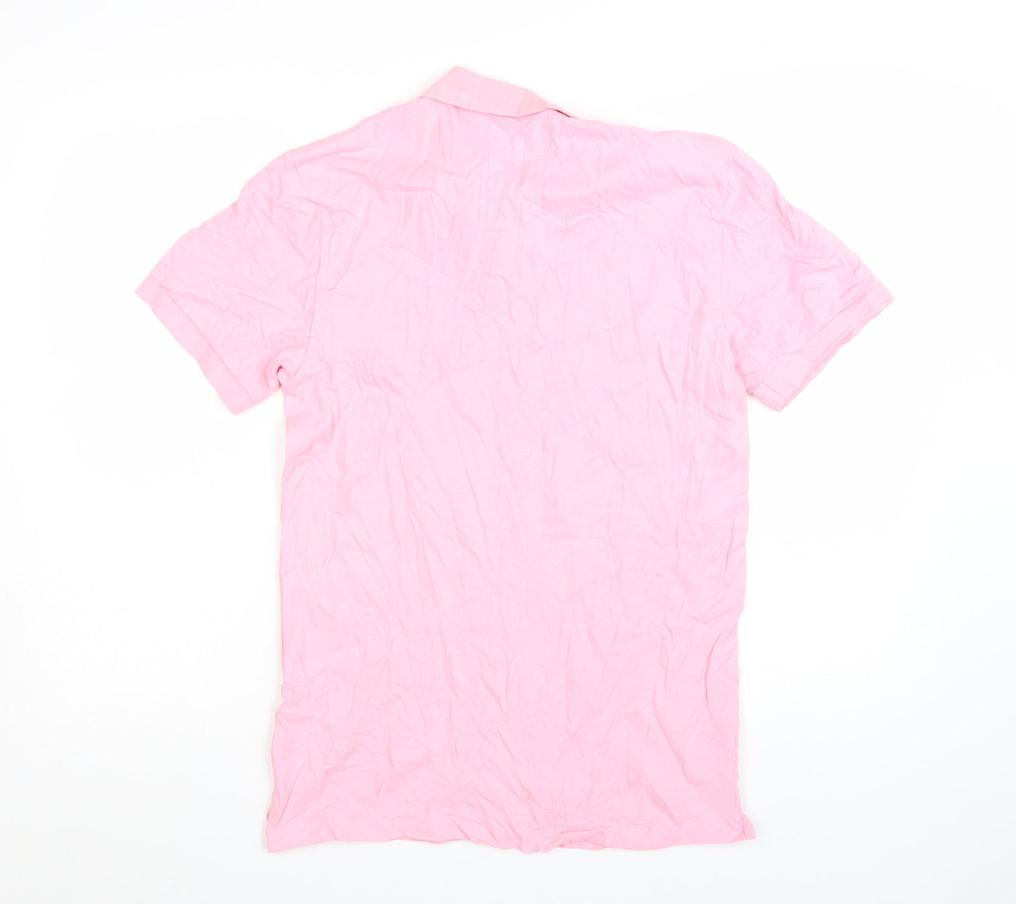 Next Men's Pink Short Sleeve Cotton Polo Shirt Size S