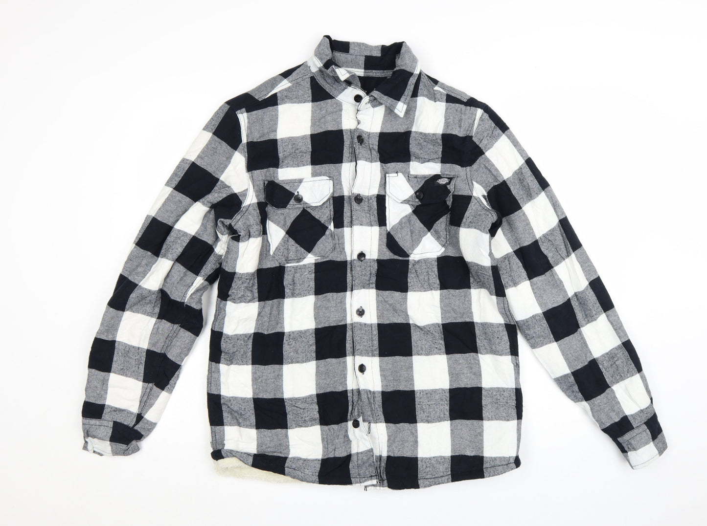 Dickies Men's Black Check Flannel Shirt Jacket Size Small