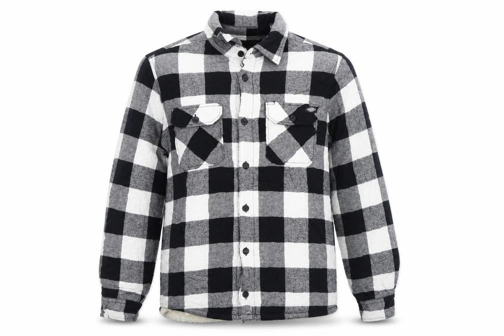 Dickies Men's Black Check Flannel Shirt Jacket Size Small