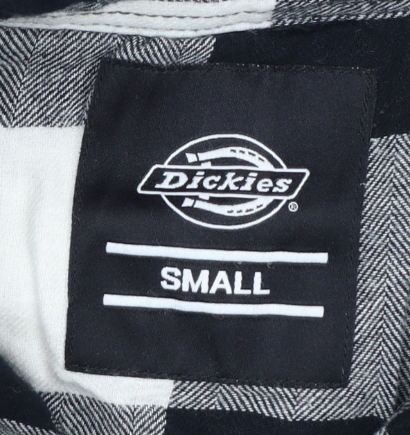 Dickies Men's Black Check Flannel Shirt Jacket Size Small