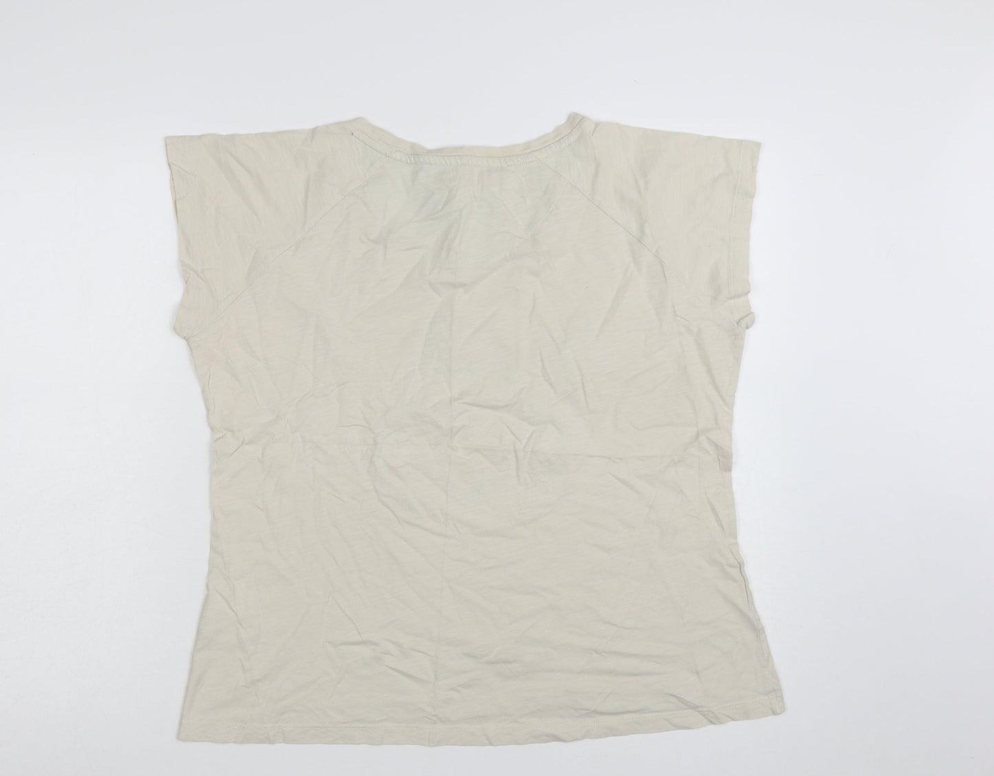 Joe Browns Womens Beige Embroidered Car T-Shirt Size 18 Cotton